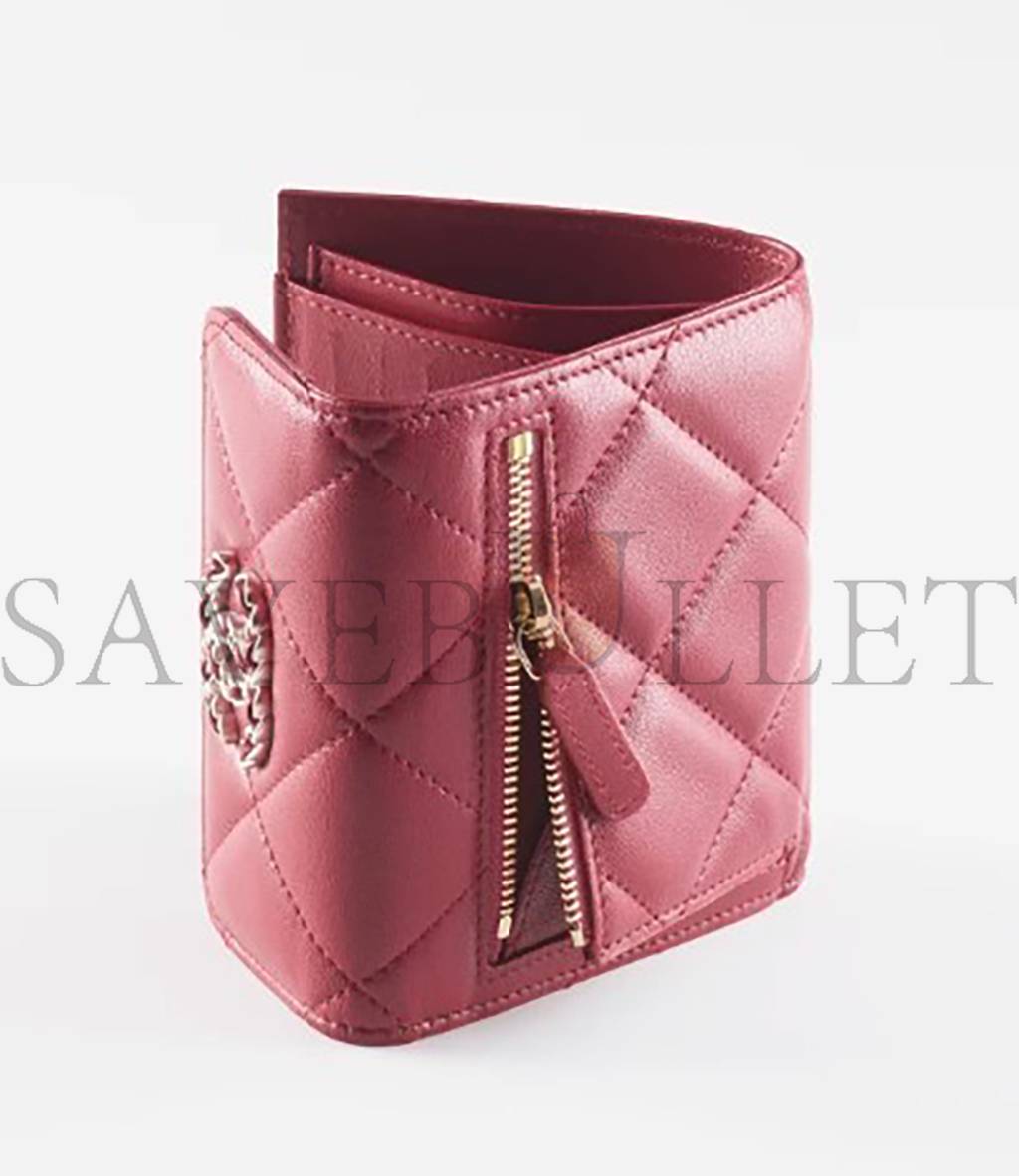 CHANEL 19 SMALL FLAP WALLET AP2809 B07327 NI686  (11.5*10*3cm)